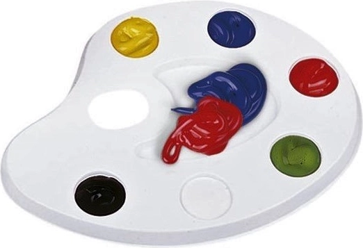 Plastikinė tapybos paletė 6 spalvoms ASTRA