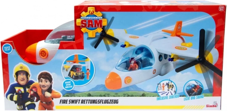Fireman Sam Large Interactive Rescue Plane with Figure and Accessories