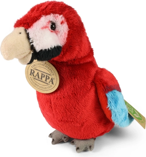 Plush red macaw 15 cm eco-friendly