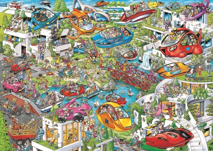 Dėlionė RAVENSBURGER Ray’s Comic – Ateitis, 1000 detalių