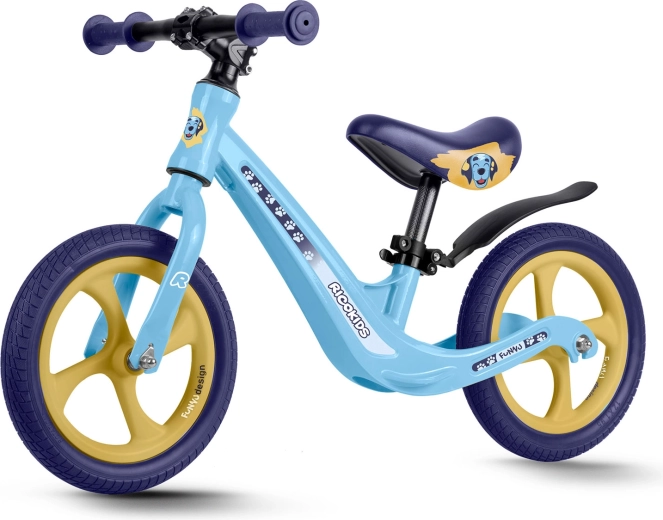Vaikiškas balansinis dviratukas Ricokids Funnu su magnio rėmo konstrukcija, 12" EVA ratai