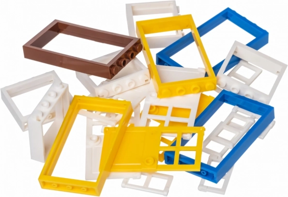 L-W Toys kūrybinis spalvotų langų ir durų rinkinys