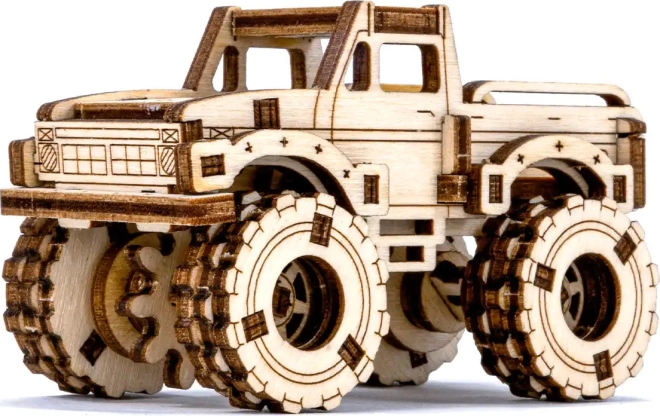 Medinė 3D dėlionė – monstrinio sunkvežimio modelis