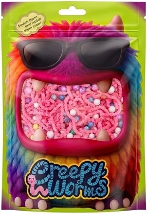 Stnux Creepy Worms rožiniai sensoriniai kirminėliai
