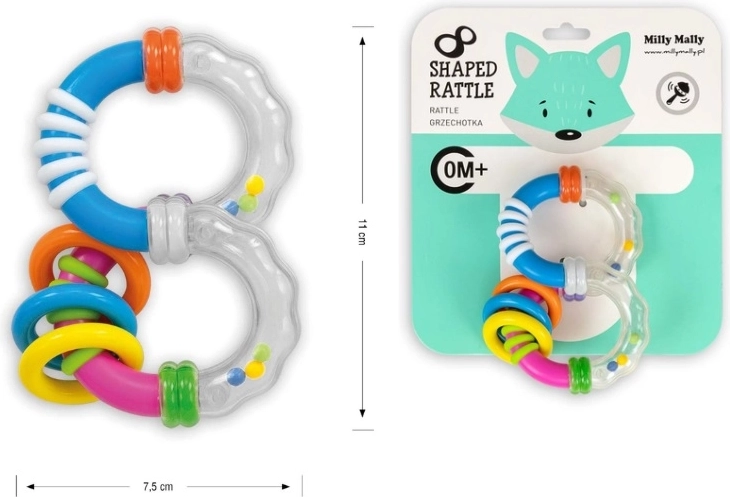 Milly Mally colorful figure-eight rattle