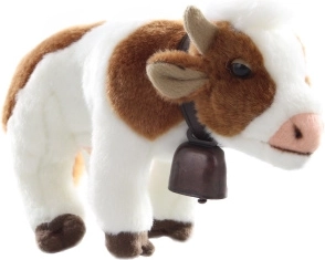 Pliušinė karvytė su varpeliu 25 cm