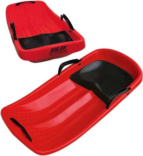 Sulov Extreme children’s snow sledge Champion red with seat and strap