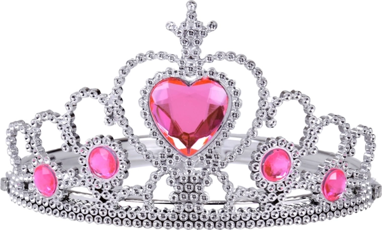 Princesiška karūnėlė su rožiniais akmenėliais