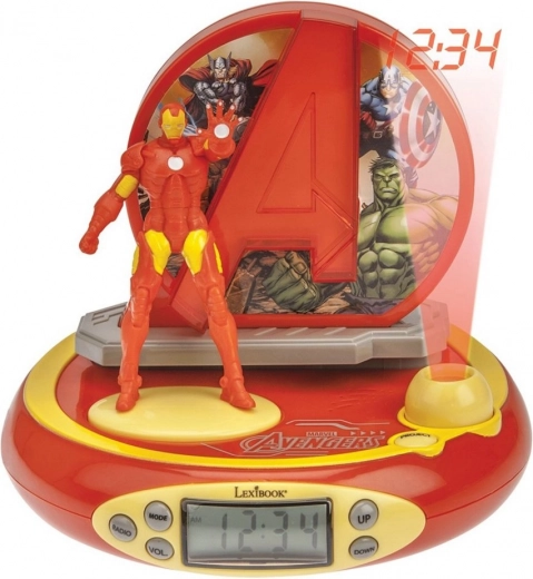 3D žadintuvas su projektoriumi AVENGERS Iron Man