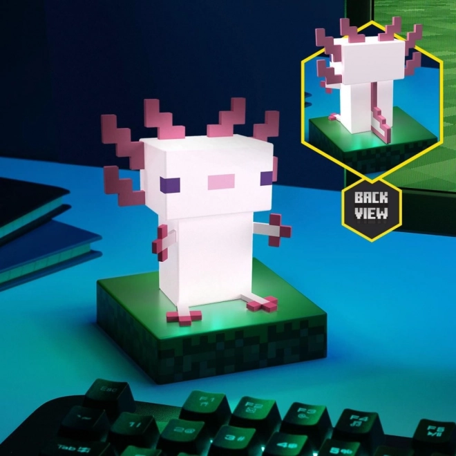 Icon Light Minecraft aksolotlio LED lempelė 10 cm