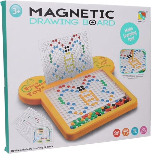 Magnetic drawing board 40 cm – yellow