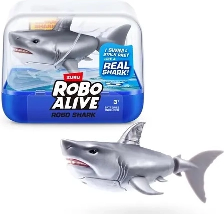 ZURU RoboAlive plaukiojantis pilkas ryklys