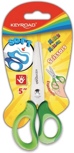 Vaikiškos žirklės Keyroad Soft 12,5 cm, žalios