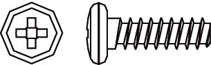 Self-tapping screw with Phillips round head 3 × 10 mm for Voltage, Major, Tiger and Hoolk - 1 piece