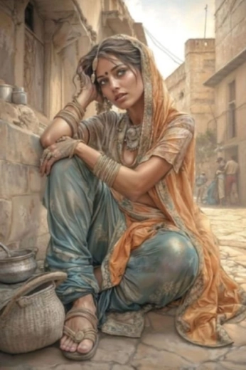 Deimantinis tapymas „Arabiška moteris“ 30 × 40 cm