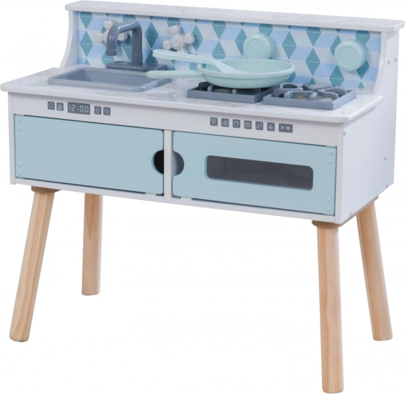 Medinė vaikiška virtuvėlė KIDKRAFT Play & Put Away