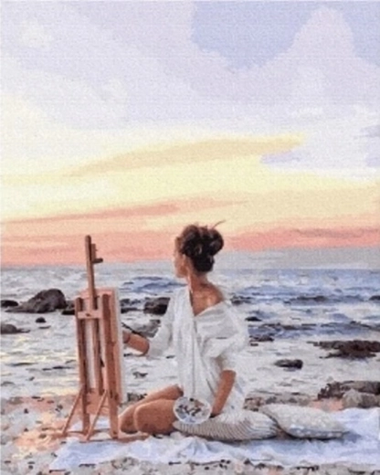 Norimpex deimantinė mozaika „Menininkas pajūryje“ 30 × 40 cm