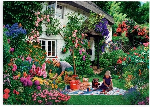 House of Puzzles Picnic with Teddy Bears – 500-Piece Large-Piece Puzzle