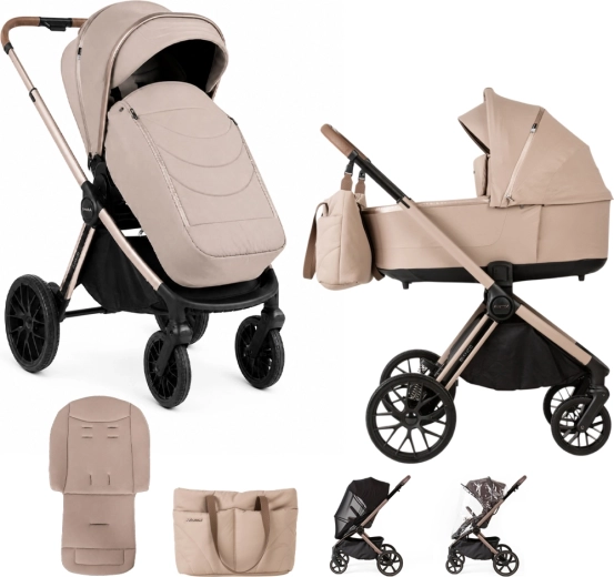 Adamex Bianco 2-in-1 combination stroller champagne latte – 8 Natura Latte