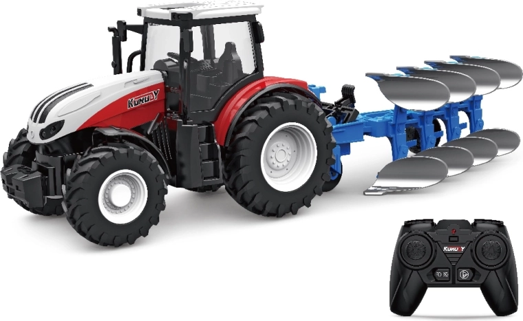 RC traktorius 1:24 su plūgu