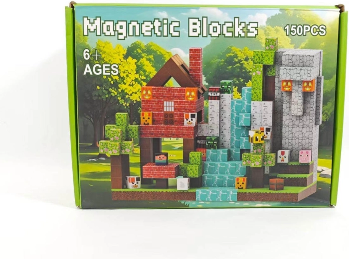 Magnetinės 3D kaladėlės – 150 dalių rinkinys