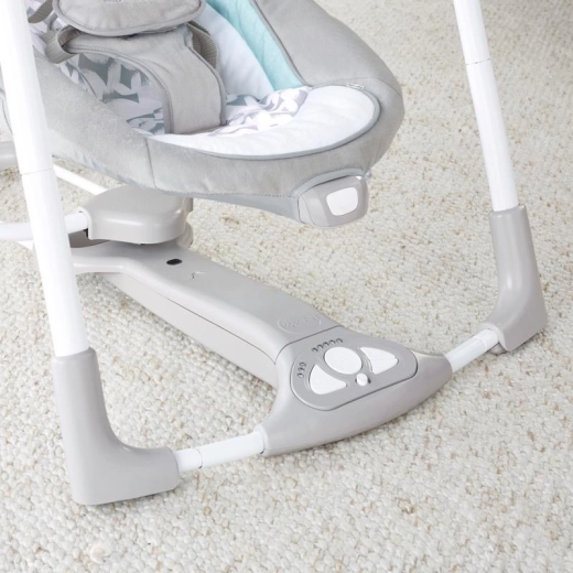 Quiet operation and adjustable swinging