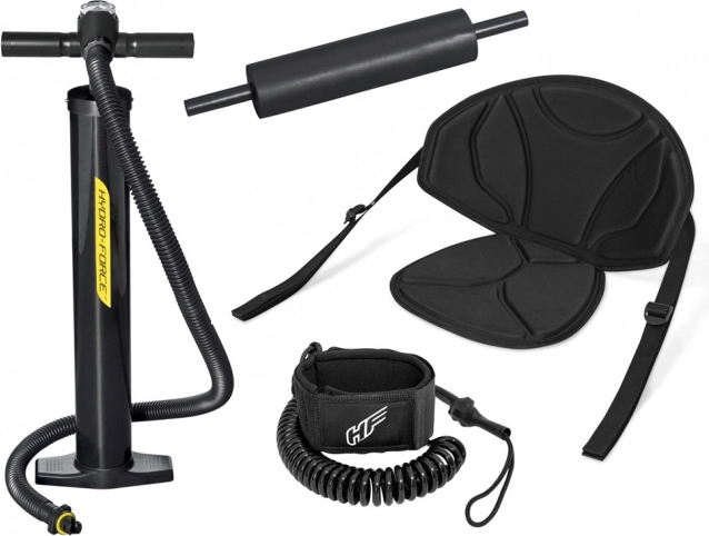 Complete set including an adjustable paddle and accessories