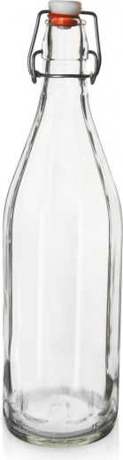 Stiklinis butelis su fiksatoriumi (klipsiniu uždarymu) 750 ml