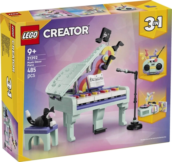 LEGO Creator 3 v 1 dekoratyvinis pianinas su kate
