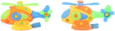 Vaikiškas surenkamas sraigtasparnis su atsuktuvu 19 cm
