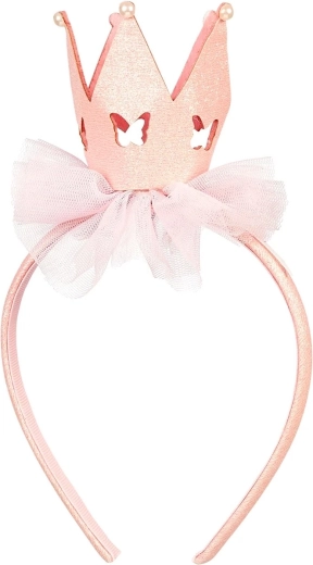 Souza! pink crown with a butterfly on a headband