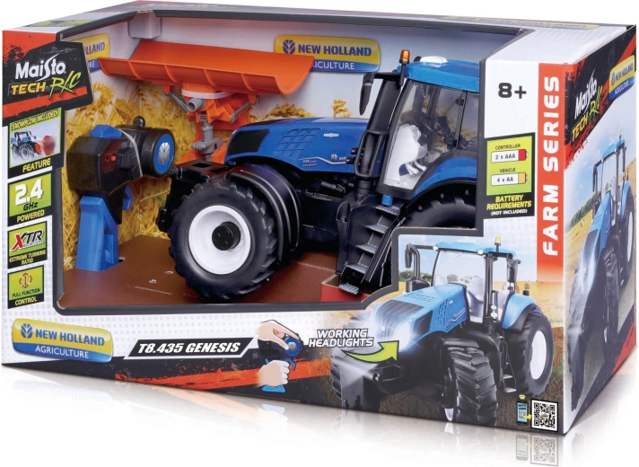 Veikiantys žibintai ir licencijuota New Holland išvaizda