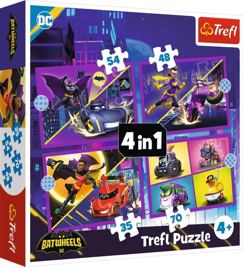 Dėlionė 4in1 pažink Batwheels