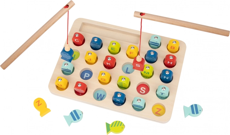 Medinis žvejybos žaidimas „Raidžių mokymasis“ Tooky Toy