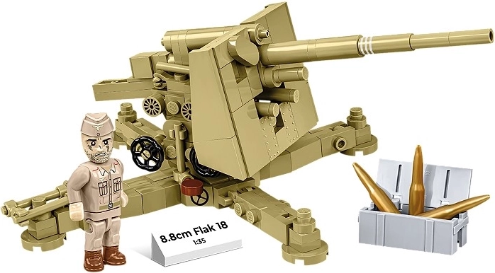 Ikoninis 8,8 cm Flak 18 pabūklas 1:35 masteliu