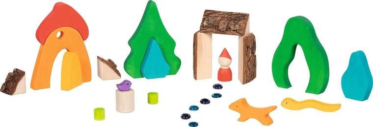Magical Forest Clearing with Gnomes