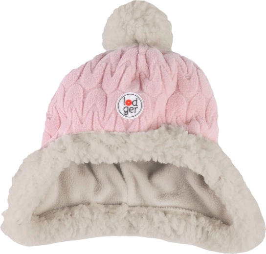 Lodger fleece hatter empire fleece sensitive with pom-pom pink (3–6 months)