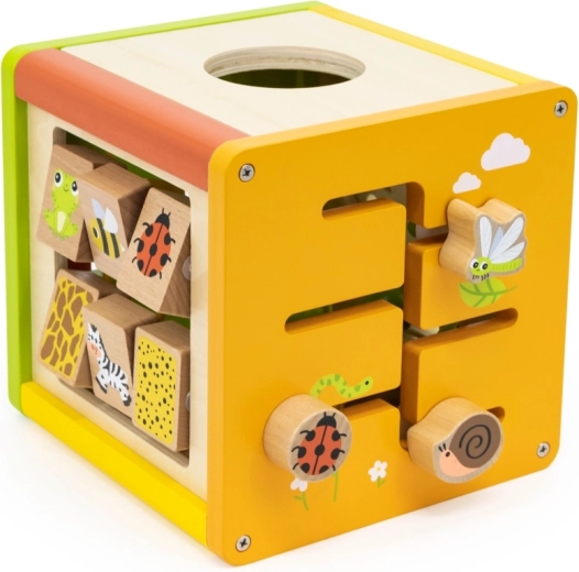 Five play activities in one cube