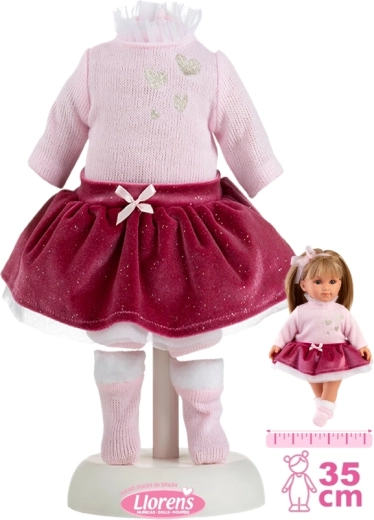 Llorens lėlės apranga 35 cm – 3 dalių rinkinys