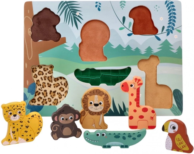 Medinė 3D dėlionė „Safari gyvūnai“