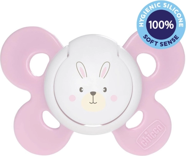 Chicco Physio Comfort pacifier, silicone 2–6 m, girl – bunny