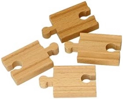 Babu traukinukai – tiesus medinis bėgis 5 cm, 6 vnt.