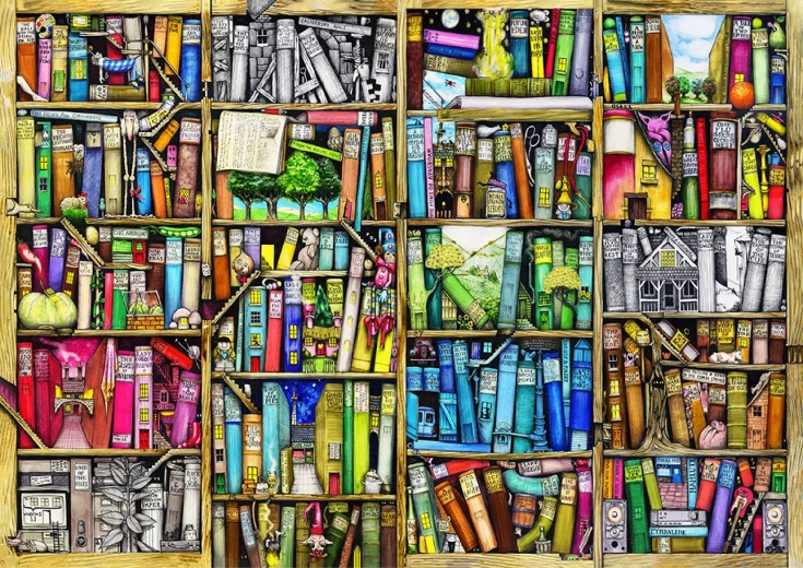 Spalvinga biblioteka, pilna istorijų