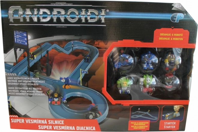Androidų super kosminis kelias – veiksmo žaidimų rinkinys su robotais