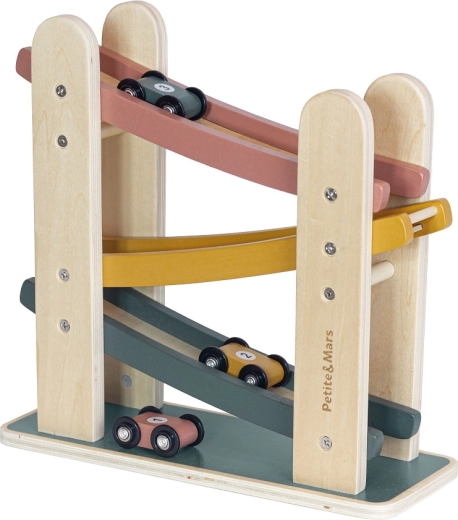 Wooden race track PETITE&MARS Milky Way Wood of Mars, 18m+, aurora pink