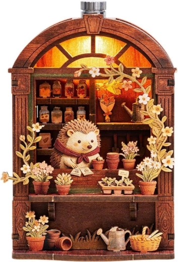 2Kids Toys 3D wooden puzzle magnet Hedgehog Florist