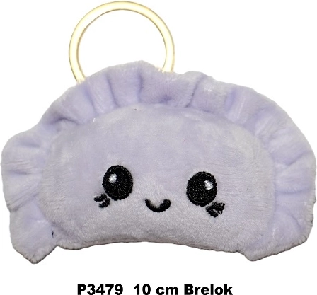 Violetinis raktų pakabukas pierogo formos