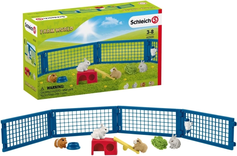 Schleich istorija apie triušius ir jūrų kiaulytes Farm World