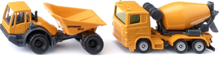 Siku oranžinis statybinių transporto priemonių rinkinys