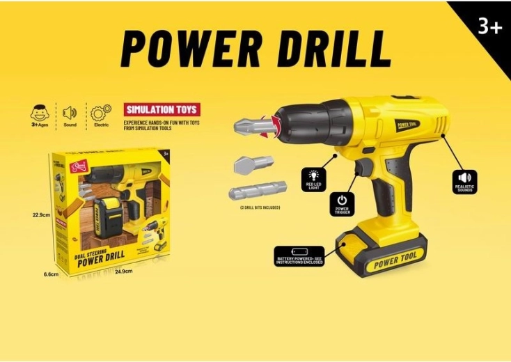 Power Tool vaikiškas grąžtas ir atsuktuvas žaidimams